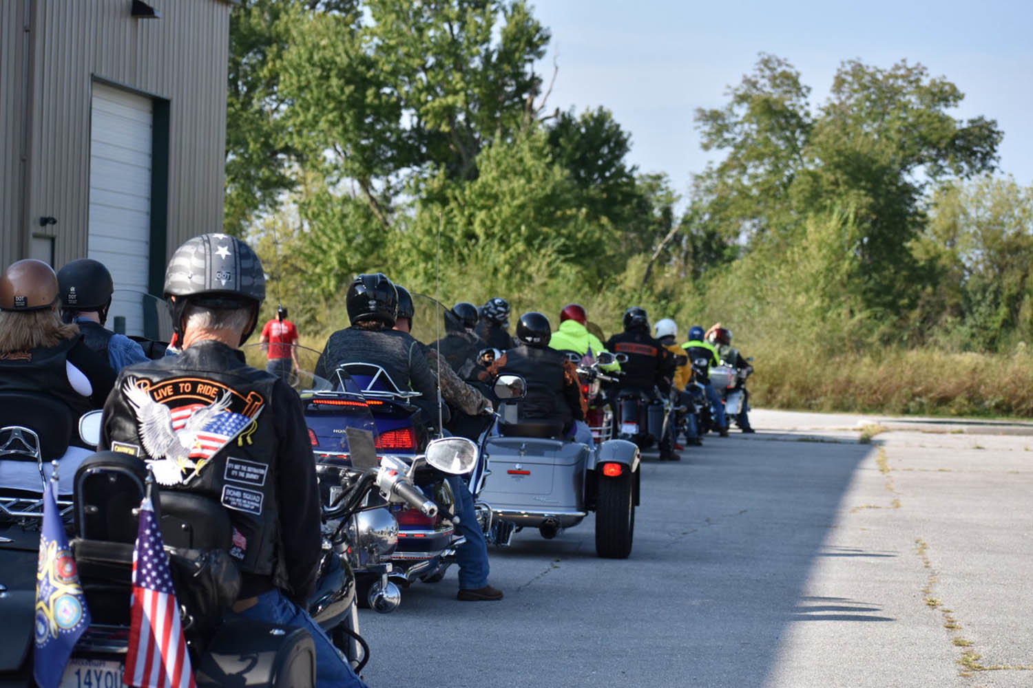 RIDE ON
Motorcyclists prepare to hit the road before Victory Mission’s 25th annual Victory Ride on Oct. 5. The event raised $17,500 toward the mission’s residential rehabilitation program – a tally that will provide 1,176 nights of shelter. This year, riders traveled 40-50 miles through the scenic Ozarks countryside and cruised Commercial Street.